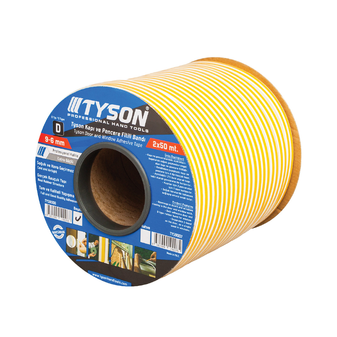 TYSON KAPI FİTİL BANDI BEYAZ 9-6MM (8)